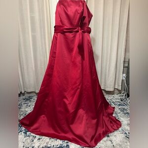 David's Bridal Burgundy/ Red Gown Dress